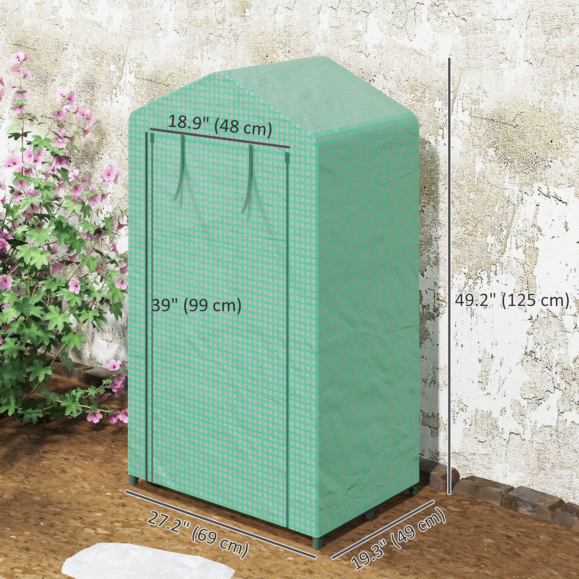 3 Tier Mini Greenhouse, Portable Flower Stand with Shelf Clips, Indoor Greenhouse with Steel Frame, Green Greenhouses at Gallery Canada
