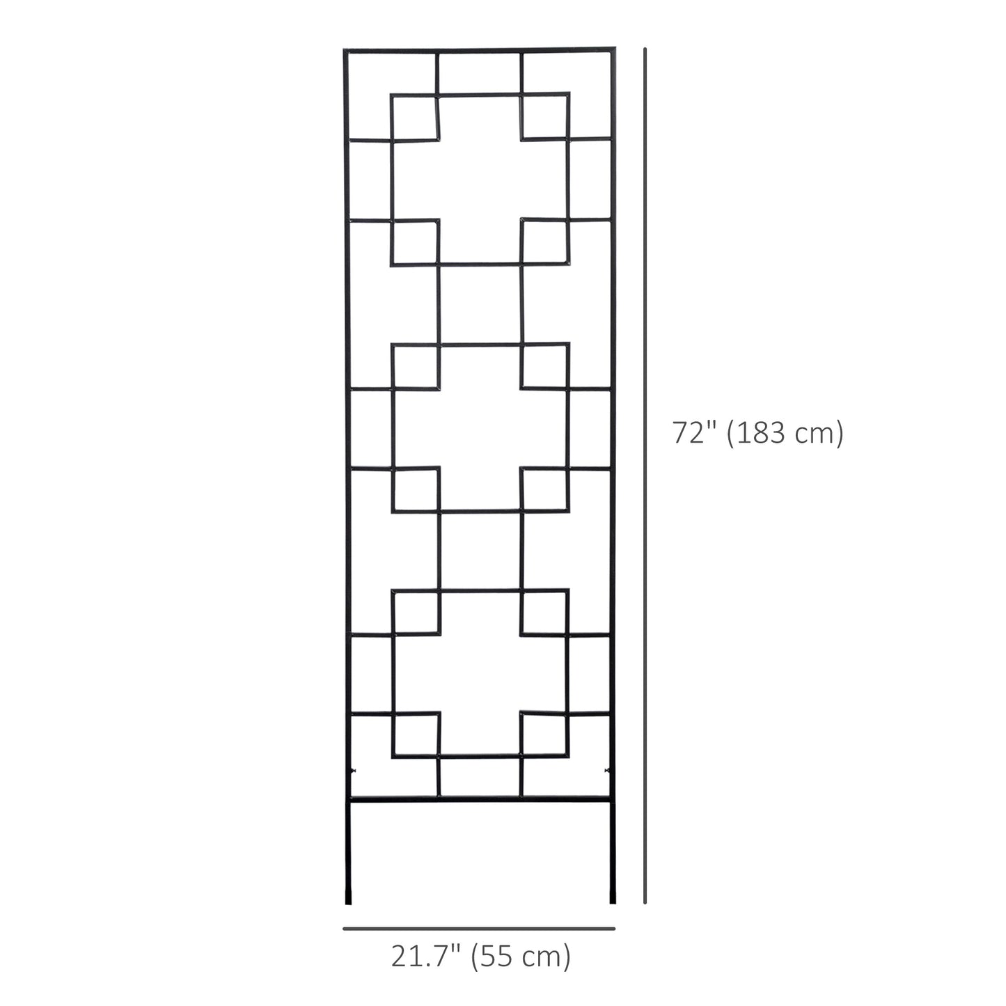 4 Pack Garden Trellis for Climbing Plants, Outdoor Metal Grid Panels for Roses, Vine Flower, Cucumber, Clematis, 72" Tall Plant Stands at Gallery Canada