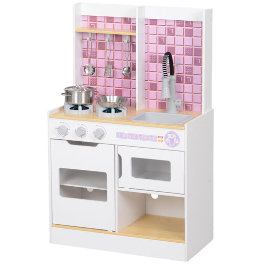 Play Kitchen Set for Kids, Kids Kitchen Playset with Realistic Lights &; Sounds, Sink, Oven, Stove, White Play Kitchen   at Gallery Canada