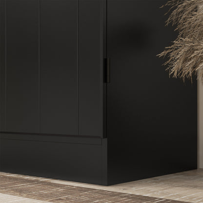 70" 4-Door Storage Cabinet, Freestanding Pantry Cabinet with Adjustable Shelves for Living Room, Black Kitchen Pantry Cabinets   at Gallery Canada