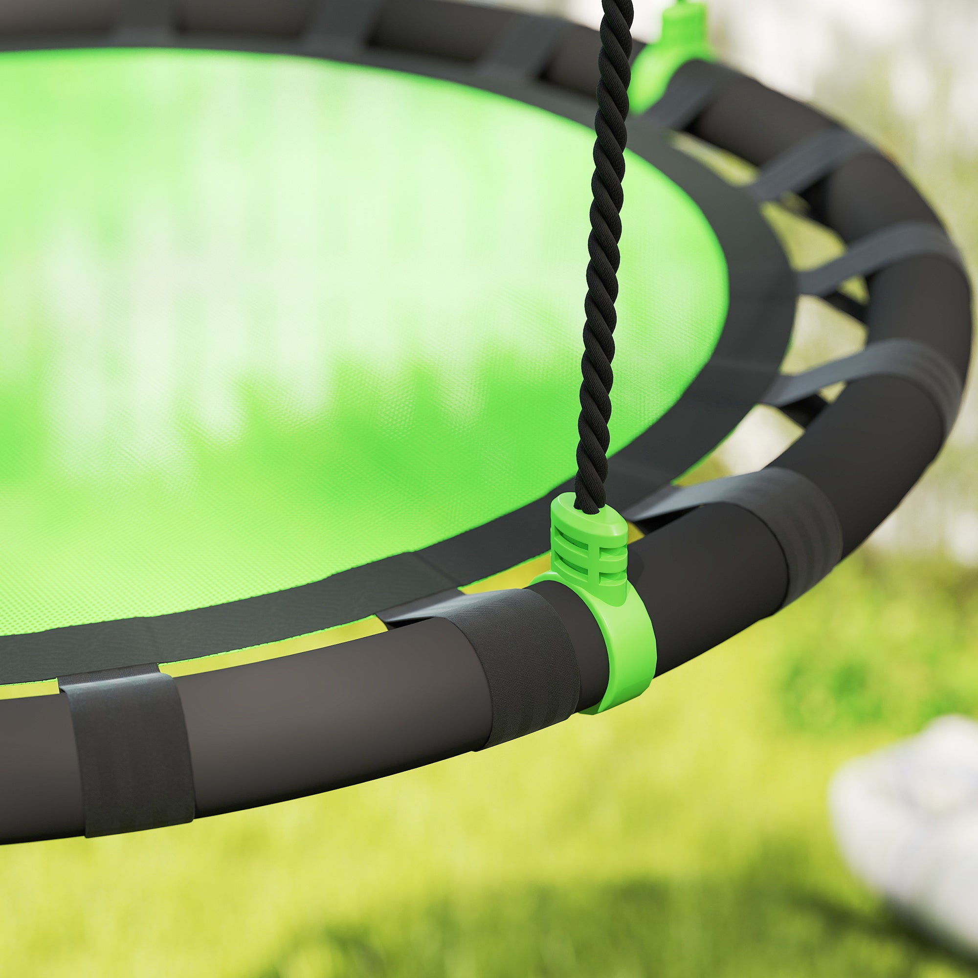 39 inch Saucer Tree Swing Set for Kids with Adjustable Hanging Ropes for Outdoor, Backyard, Green Gym Sets & Swings at Gallery Canada