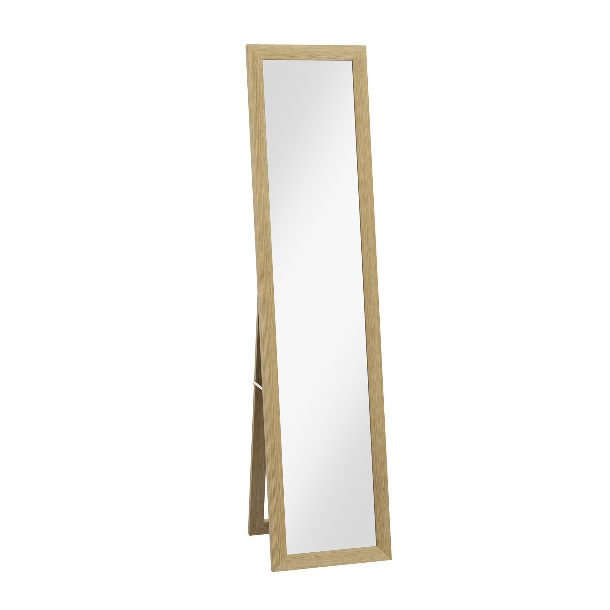 15" x 62" Full Length Mirror for Bedroom, Free Standing Dressing Mirror, Wall Mirror for Living Room, Oak Full Length Mirrors   at Gallery Canada