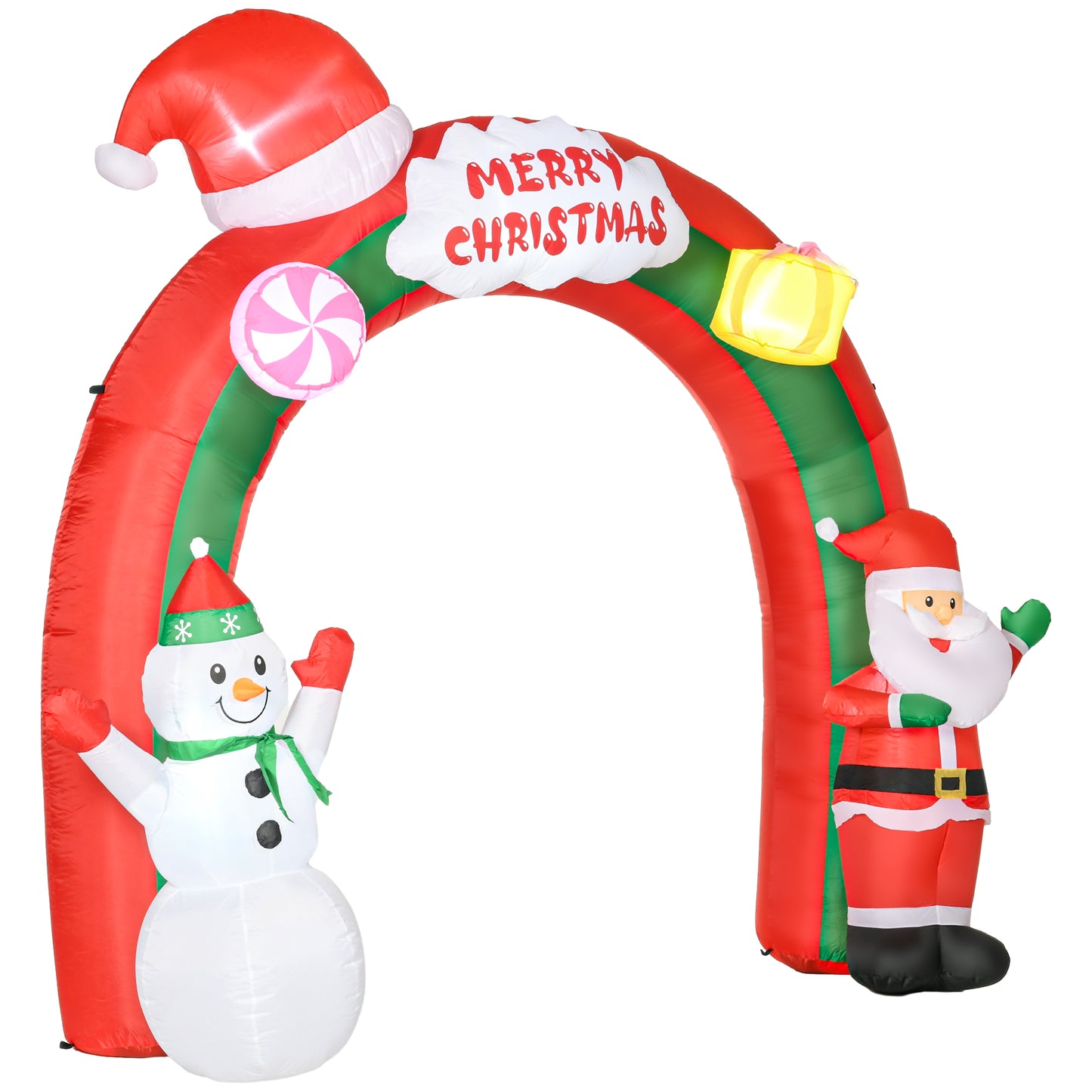 9ft Christmas Inflatable Archway with Santa Claus and Snowman for Outdoor, Blow Up Decoration with LED Lights Christmas Inflatables   at Gallery Canada