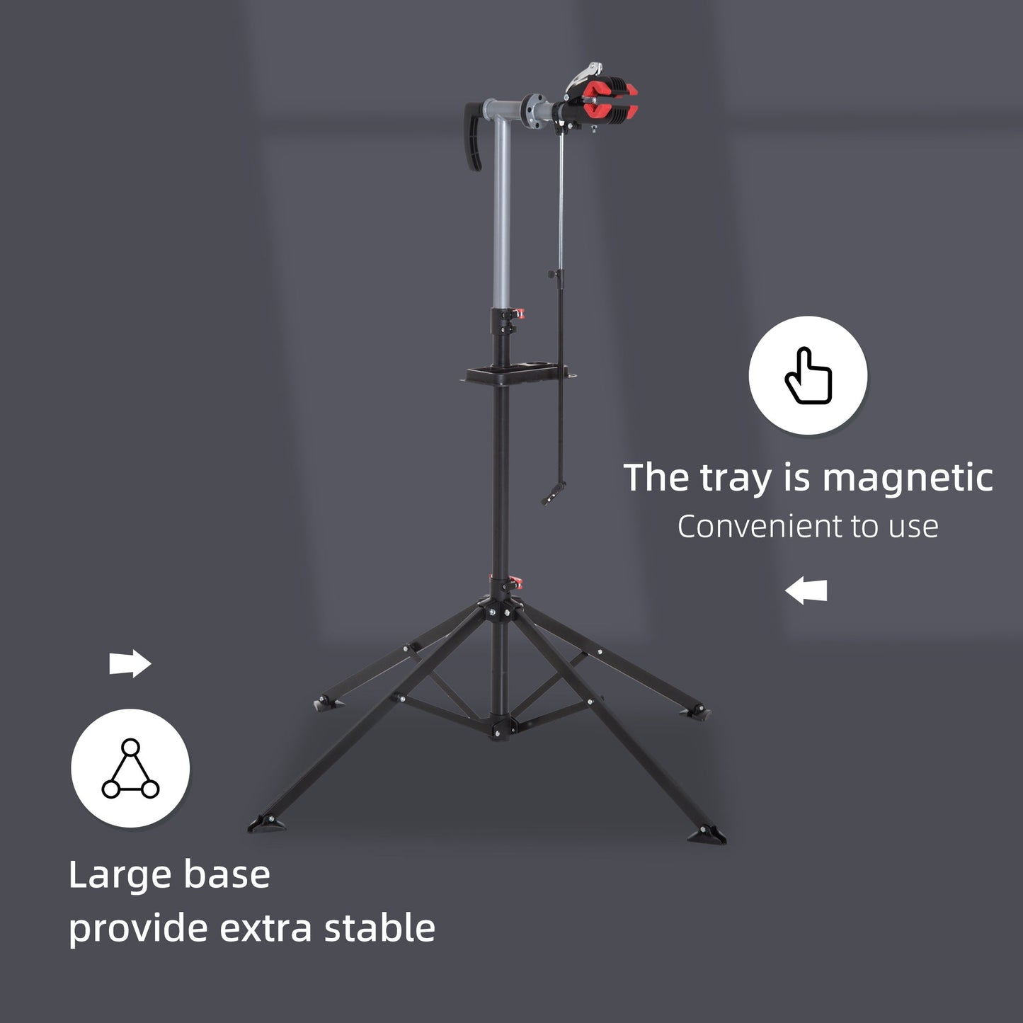 Bike Repair Work Stand Adjustable Telescopic Arm 70.75" Rack Tool Tray Cycle Bike Repair Stands   at Gallery Canada