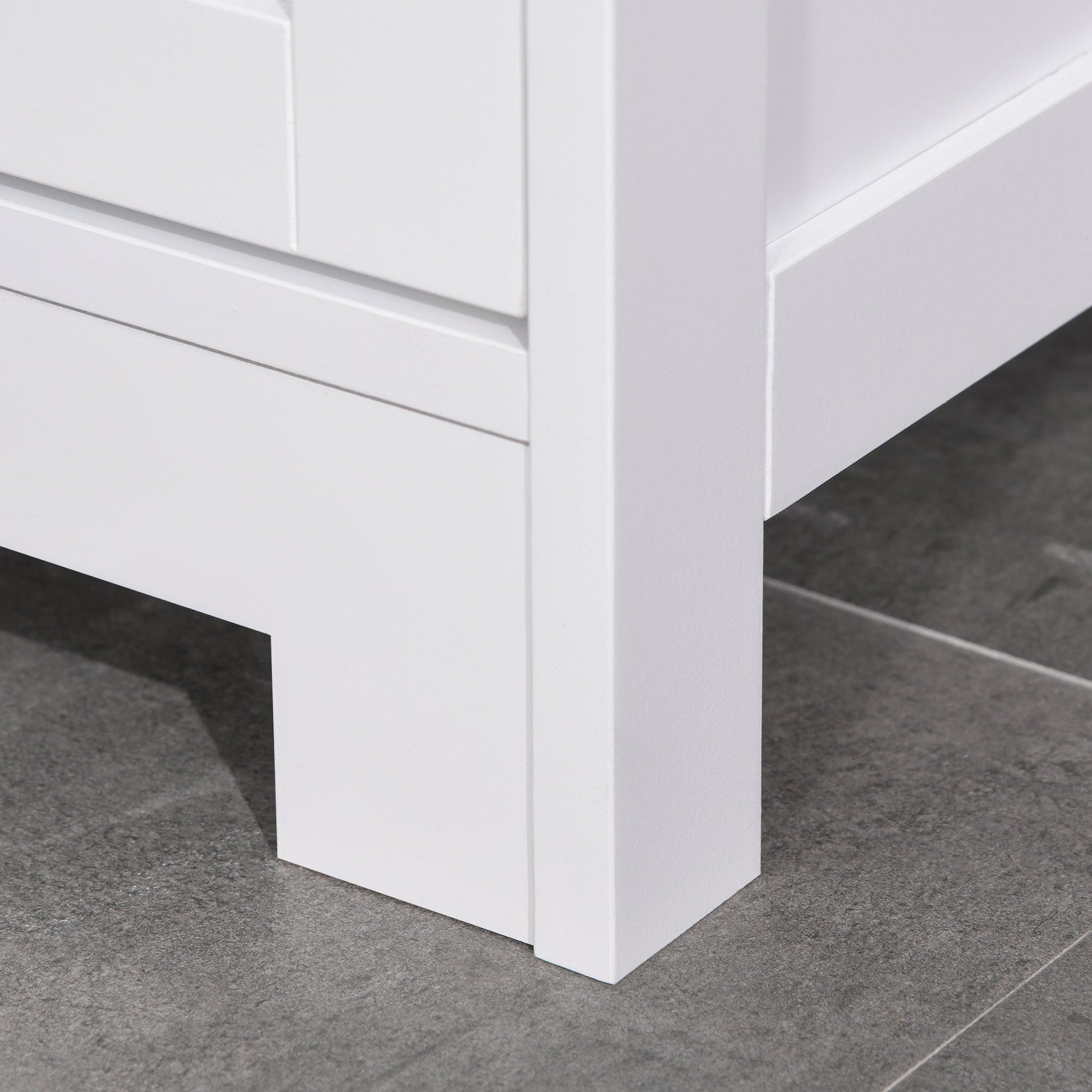 Bathroom Floor Cabinet Freestanding Cabinet with Storage Shelf, Drawer and Adjustable Shelf, White Bathroom Cabinets   at Gallery Canada