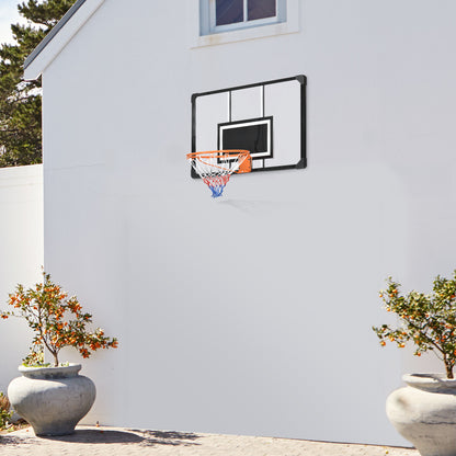 Wall Mounted Mini Basketball Hoop with 45" x 29" Backboard, Rim and All-Weather Net for Indoor and Outdoor Use Basketball Multi Colour  at Gallery Canada