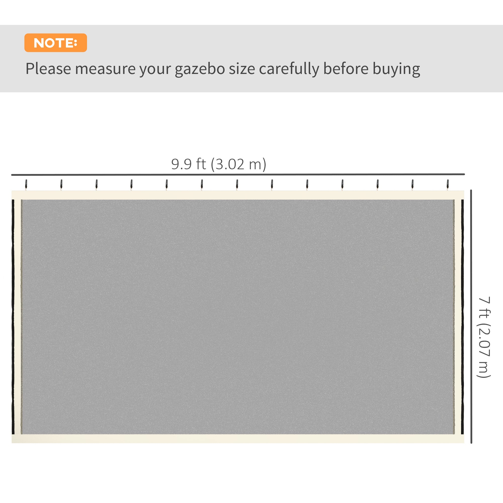 Replacement Mosquito Netting for Gazebo 10' x 10' Black Screen Walls for Canopy with Zippers for Parties and Outdoor Activities, Cream White Gazebo Sidewalls at Gallery Canada