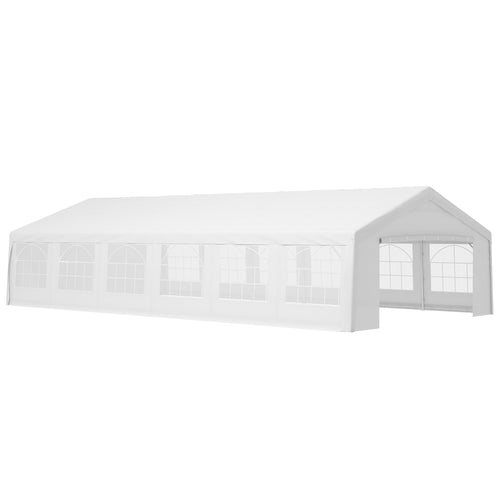 40' x 20' Large Outdoor Party Event Tent Patio Gazebo Canopy with Removable Sidewall, White