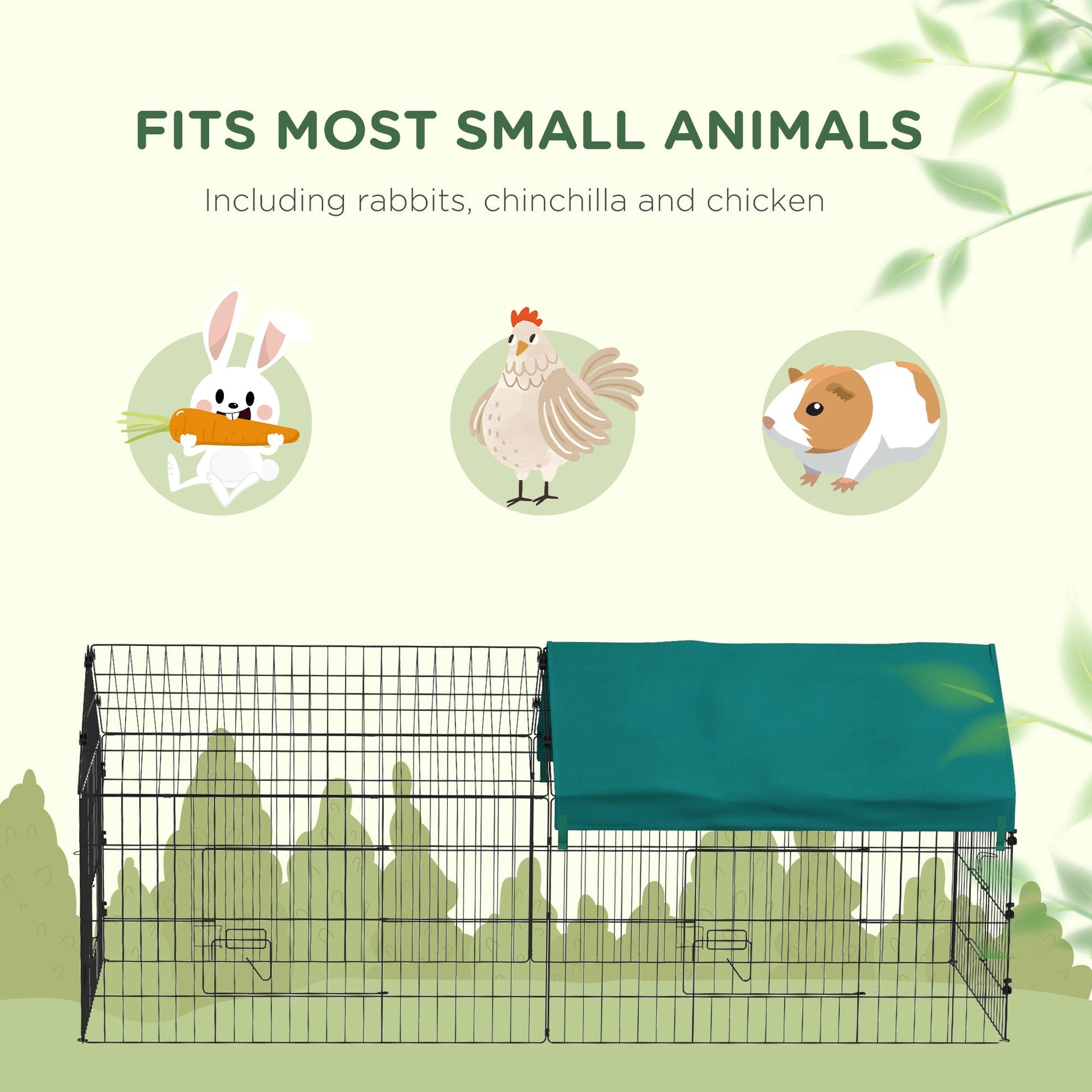 73" Small Animal Cage with Roof, Indoor/Outdoor Use, for Chicken, Rabbits, Chinchillas, Green Houses & Habitats   at Gallery Canada