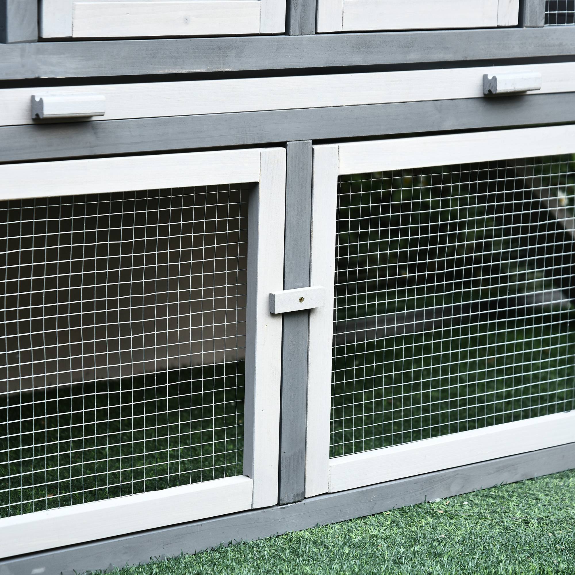 Deluxe Large Rabbit Hutch Small Animal House Portable Large Outdoor with Run Box, Grey Rabbit Hutch at Gallery Canada