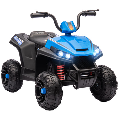 12V Kids ATV with Four Wheels Spring Suspension, Forward &; Backward, LED Light, MP3, Music, Blue Electric Ride On Toys   at Gallery Canada