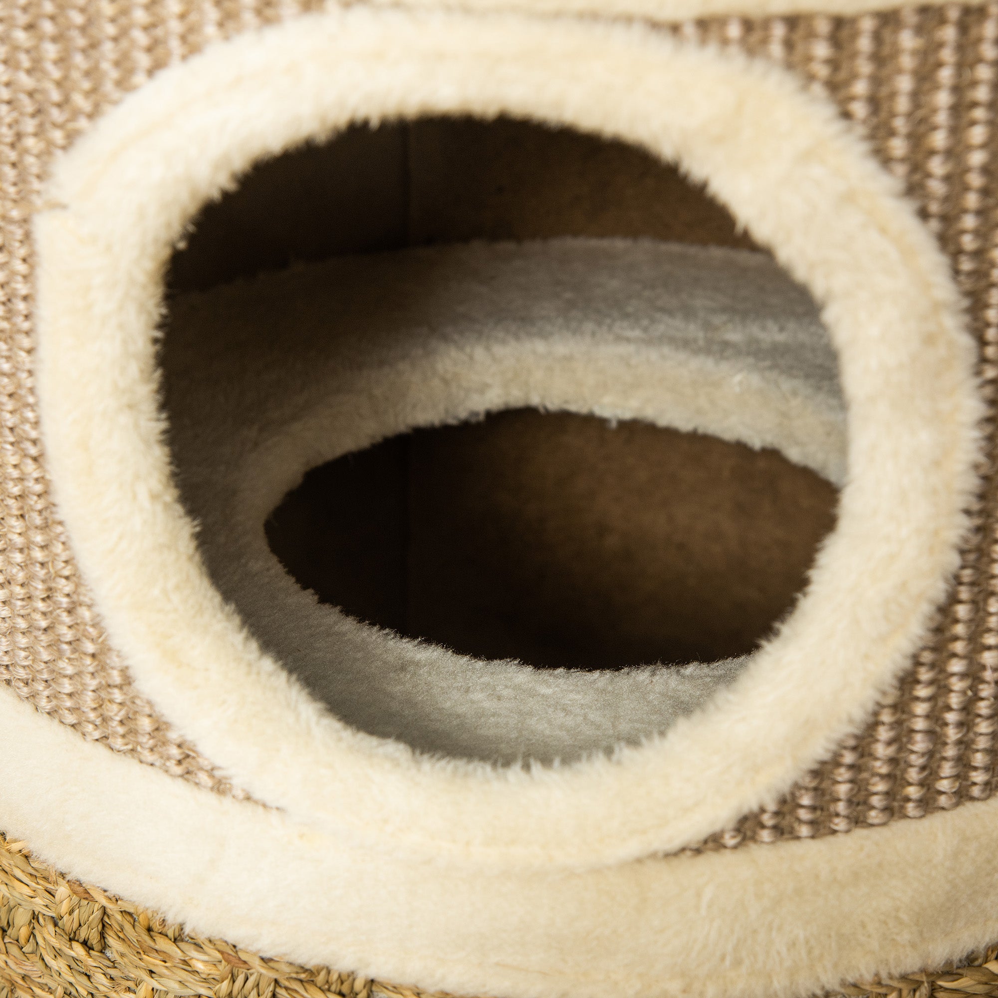 Cat Condo 3 Story Three Holes with Sisal Seaweed Scratching Cover Surface, Cat Tower for Indoor Cats, 15