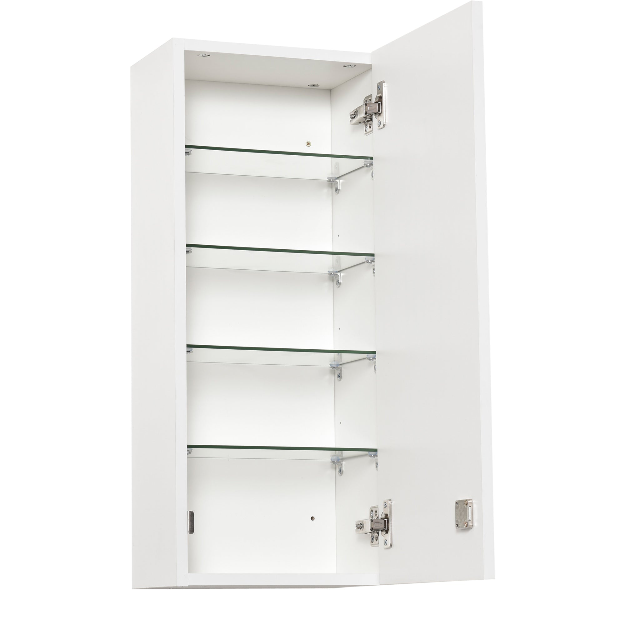 Wall Mount Medicine Cabinet, 5-tier Lockable Bathroom Cabinet with 2 Keys and Adjustable Shelves, White Mirror Medicine Cabinets   at Gallery Canada
