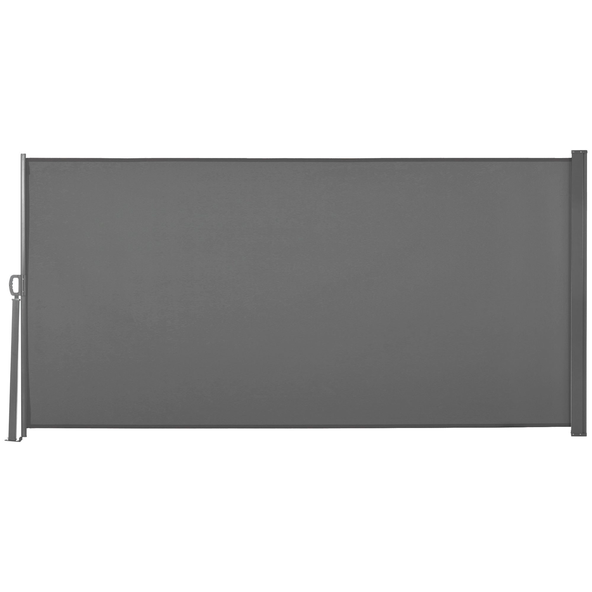 Patio Outdoor Folding Retractable Side Awning Privacy Screen with Resistance to UV Rays &; Wind, 118