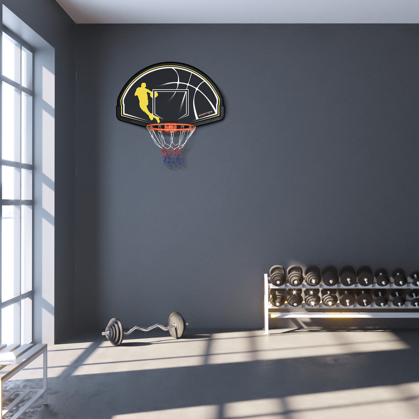 Wall Mounted Basketball Hoop, Mini Basketball Hoop and Backboard for Kids and Adults Basketball   at Gallery Canada