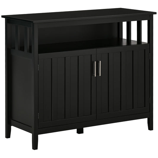Sideboard Buffet Server Storage Cabinet Console Table with 2 Doors and Adjustable Shelves for Kitchen &; Dining Room, Black Bar Cabinets Black  at Gallery Canada