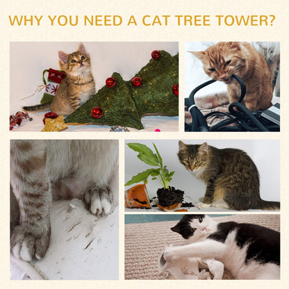 79" Scratching Kitten Tree Condo Kitten Scratch Activity Center Toys Beige - Gallery Canada