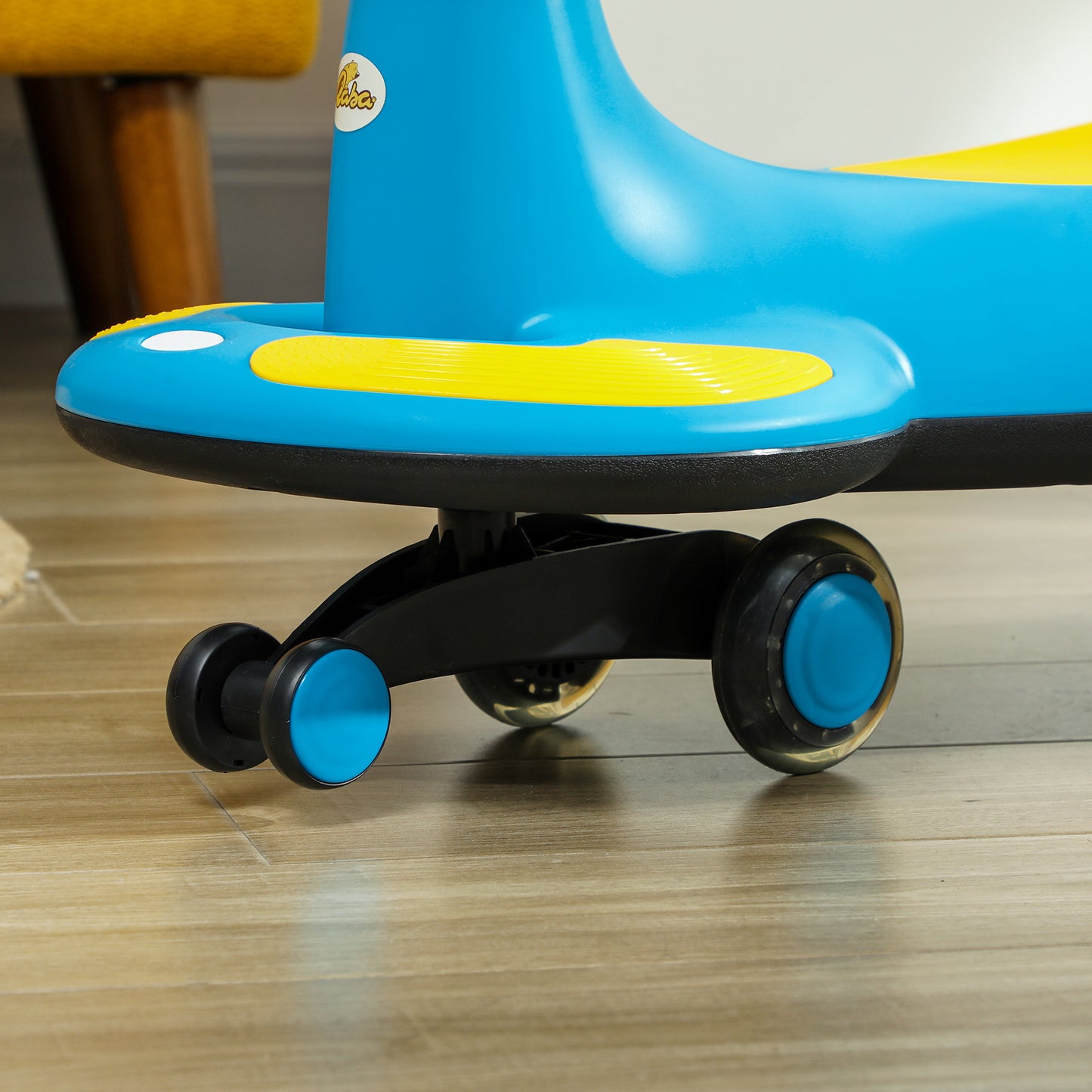 Kids Wiggle Car w/ Parent Traction Rope, Music, Light, Blue Riding & Rocking Toys   at Gallery Canada