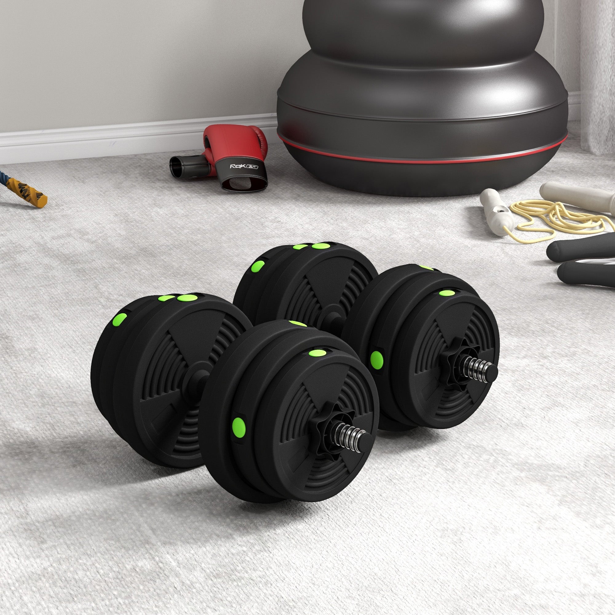 55LBS 2-in-1 Adjustable Barbell &; Dumbbells Set, Weights Set with Non-slip Handles for Men and Women Home Gym Training Dumbbells & Barbells at Gallery Canada