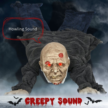 Animated 55-Inch Crawling Zombie Halloween Decoration with Sound and Motion, Multi Colour Halloween Decorations   at Gallery Canada