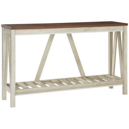 Console Table, Farmhouse Entryway Table with Storage Shelf, Rustic Sofa Table with Anti-tipper for Living Room and Entryway, Oak Console Tables Multi Colour  at Gallery Canada