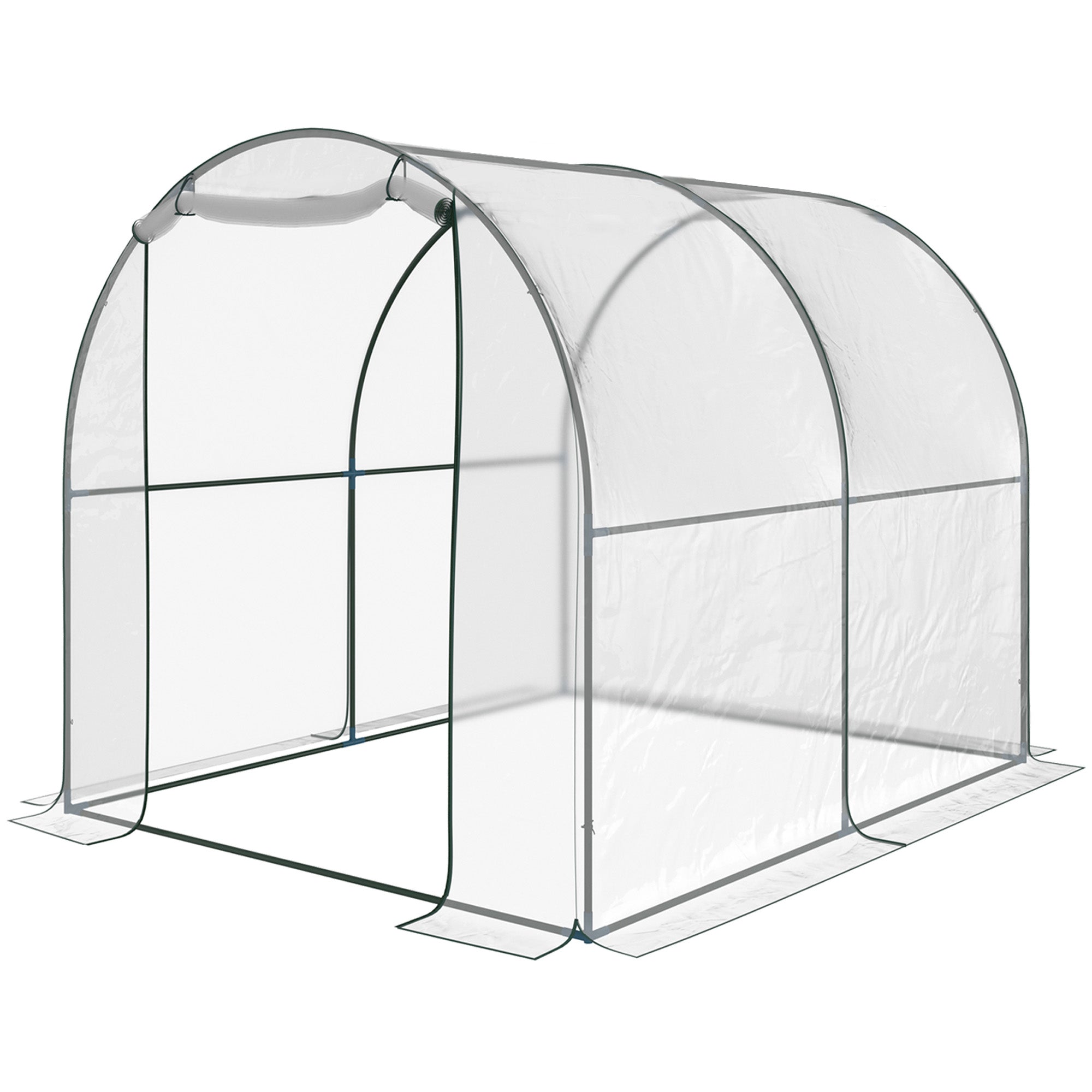 6.6' x 8.2' x 6.6' Dome Tunnel Greenhouse Plant Shed Garden Hot House Growing Tent w/ Roll Up Door, Transparent Tunnel Greenhouses at Gallery Canada