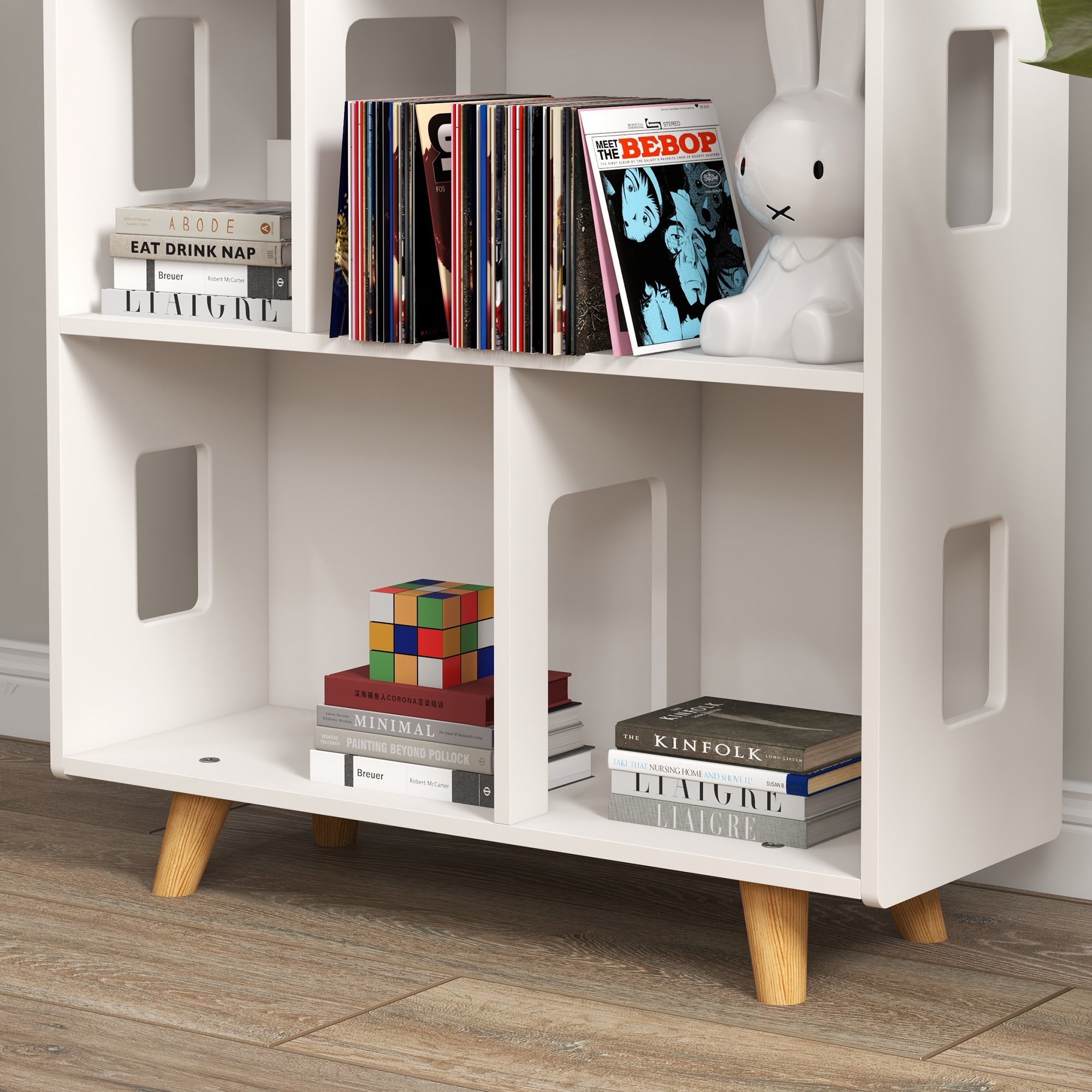 Toy Storage Organizer Cabinet, 3-Tier Kids Bookshelf for Playroom, Kids Room, Nursery, Kindergarten, White Small Bookshelves   at Gallery Canada