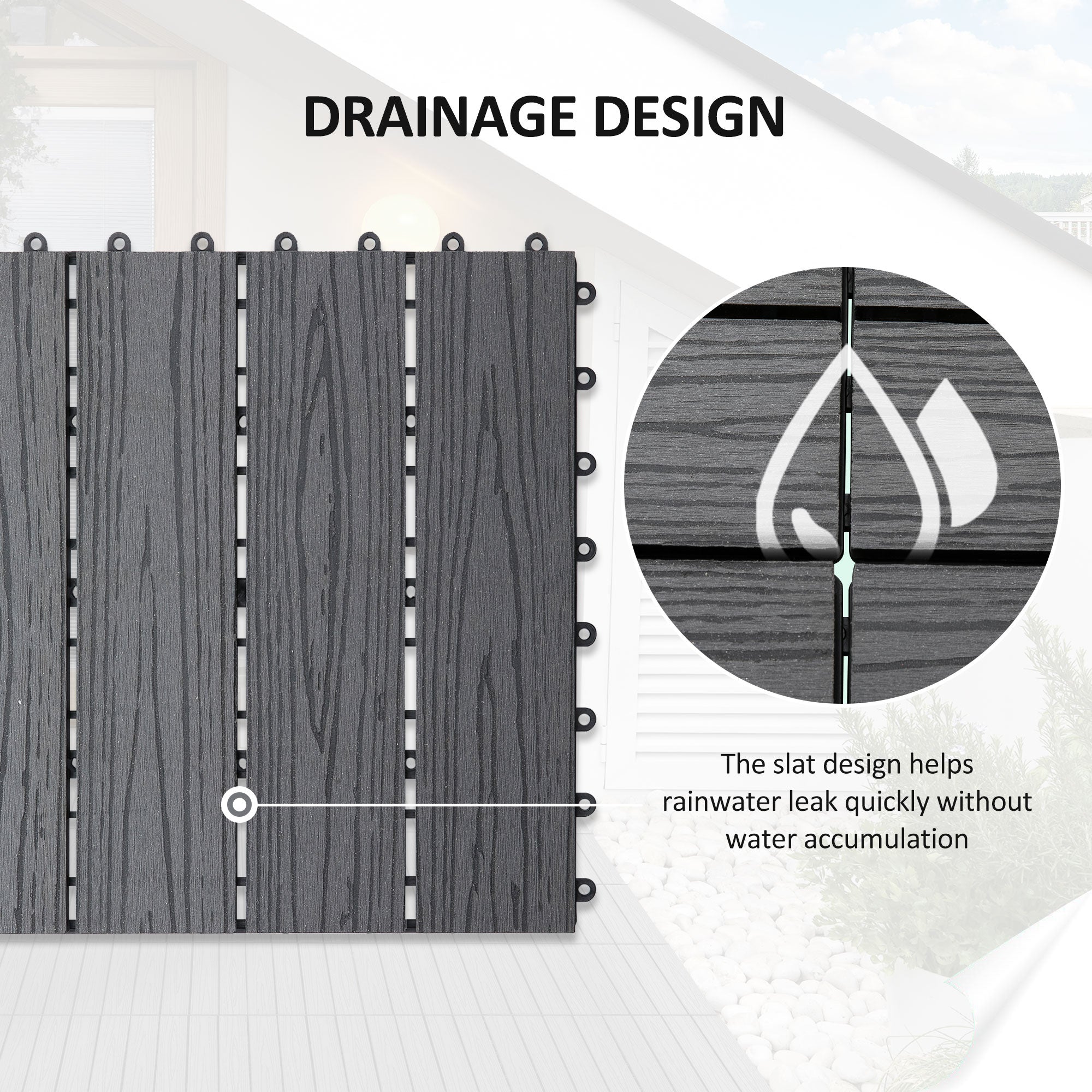 Outdoor Tiles, 11 Pack 12