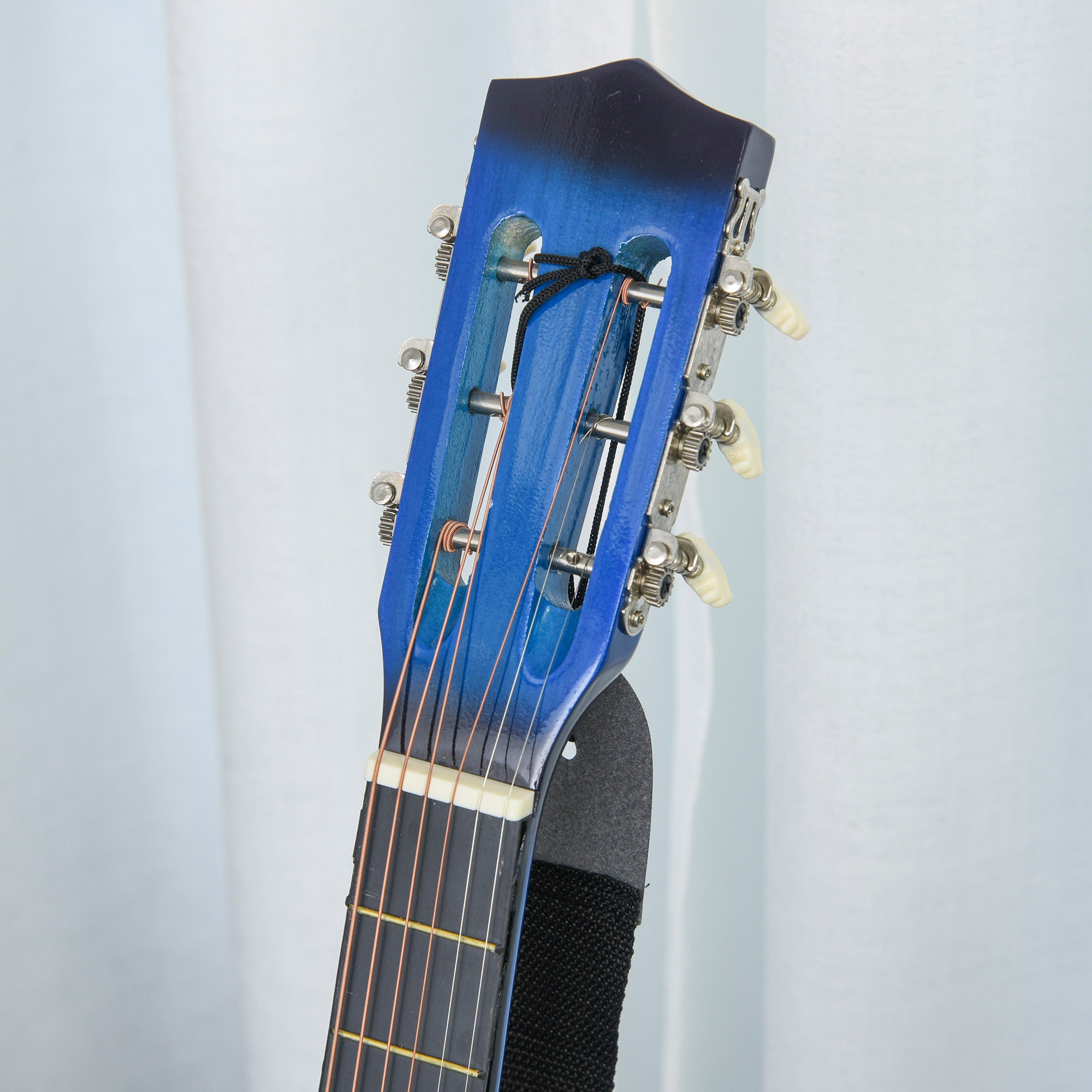 38 Inch Full Size Classical Acoustic Electric Guitar Premium Gloss Finish with Strings, Picks, Shoulder Strap and Case Bag, Blue Electronic Musical Pianos at Gallery Canada