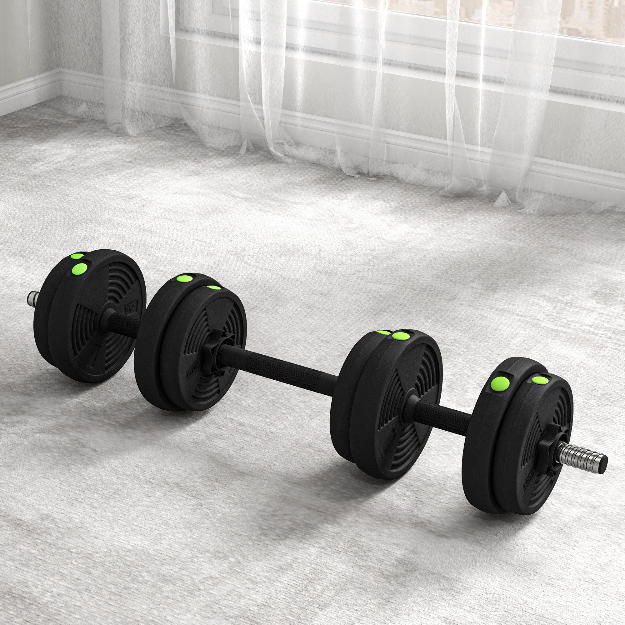 33LBS 2-in-1 Adjustable Barbell &; Dumbbells Set, Weights Set with Non-slip Handles for Men and Women Home Gym Training Dumbbells & Barbells at Gallery Canada