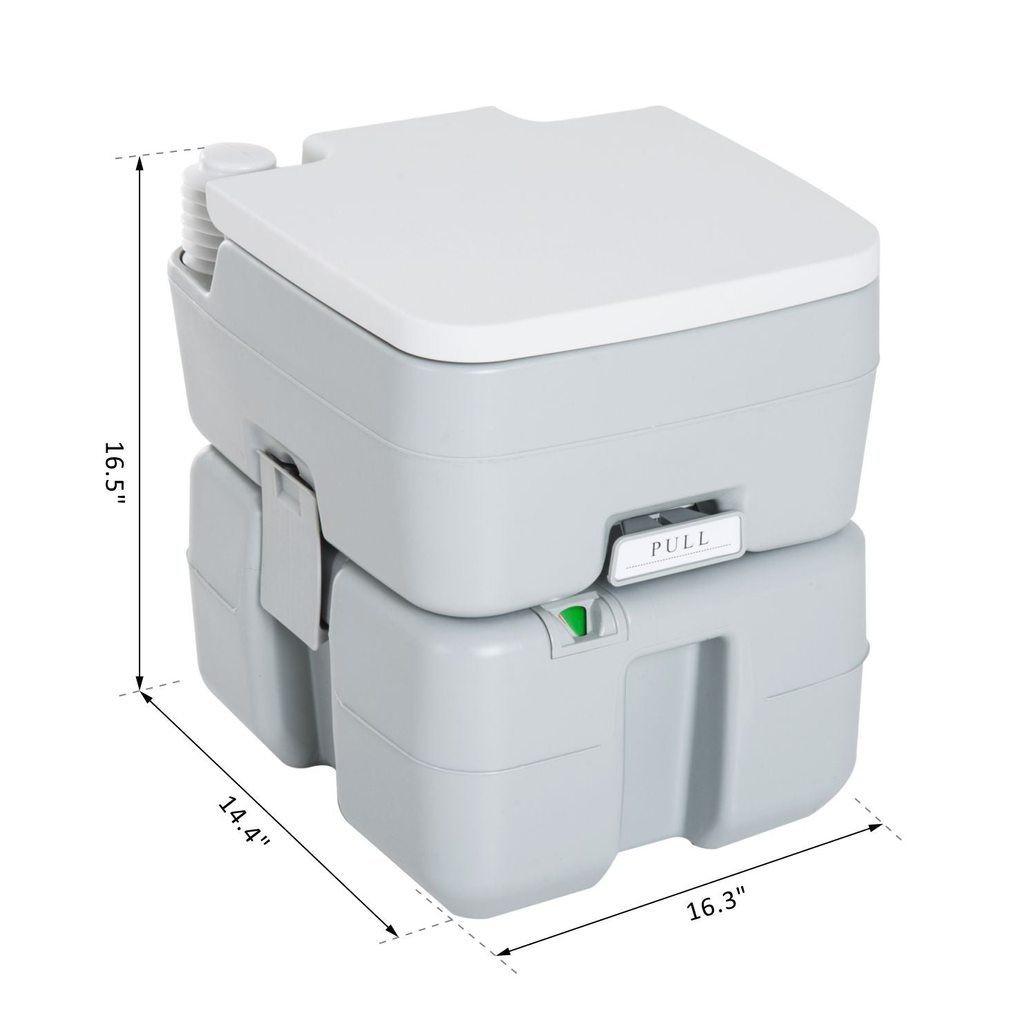 Outdoor Portable Travel Toilet Flushable Tank with Level Indicator 3 Way Pistol for Camping Boating Roadtripping 5.3 Gallon (20L) Camping Toilets at Gallery Canada