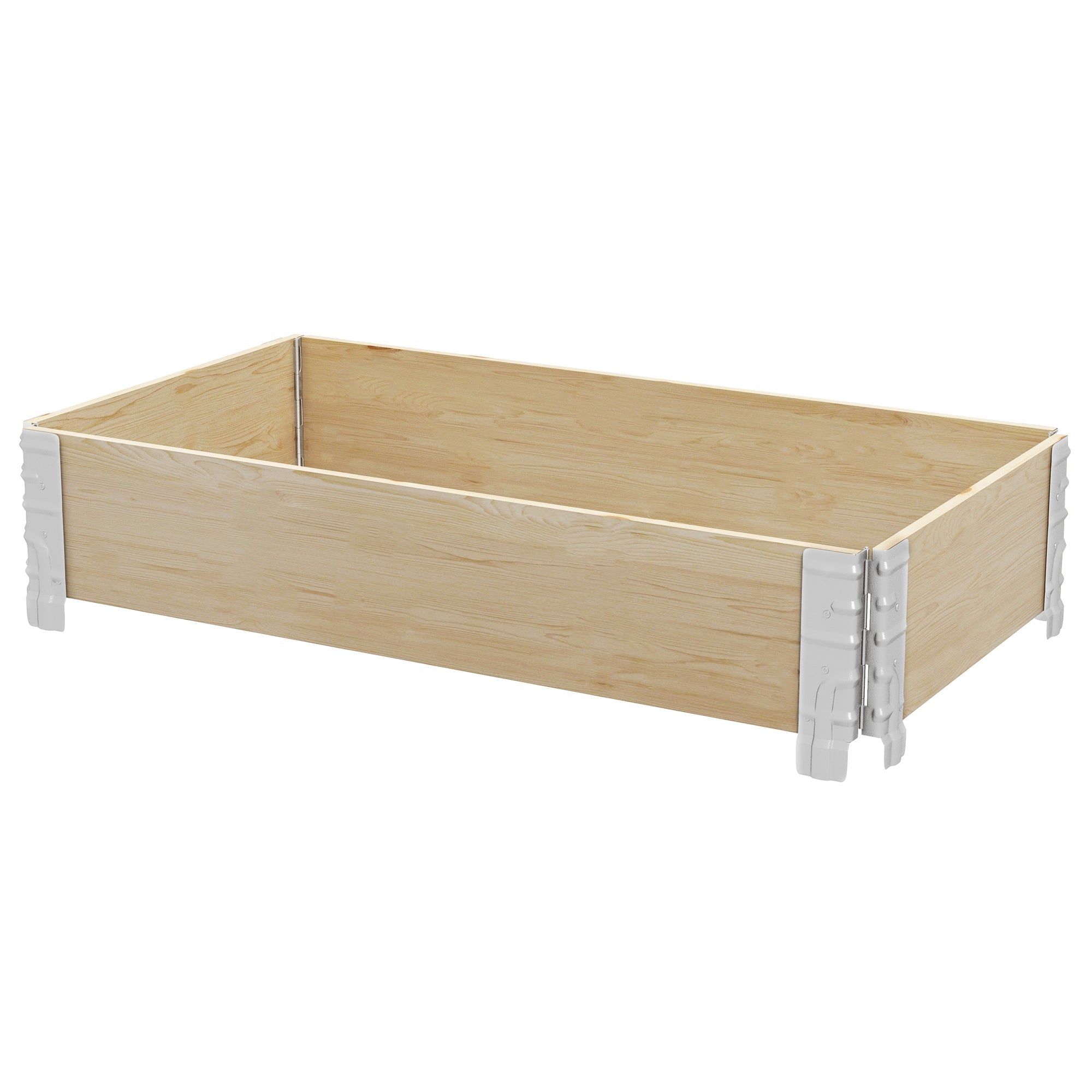 Raised Garden Bed, Foldable Wooden Planters for Outdoor Vegetables, Flowers, Herbs, Plants, Easy Assembly Wooden Planter Boxes Natural  at Gallery Canada