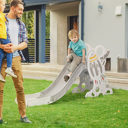 Toddler Slide Indoor for Kids 1.5-3 Years Old, Space Theme Climber Slide Playset, Grey Gym Sets & Swings   at Gallery Canada