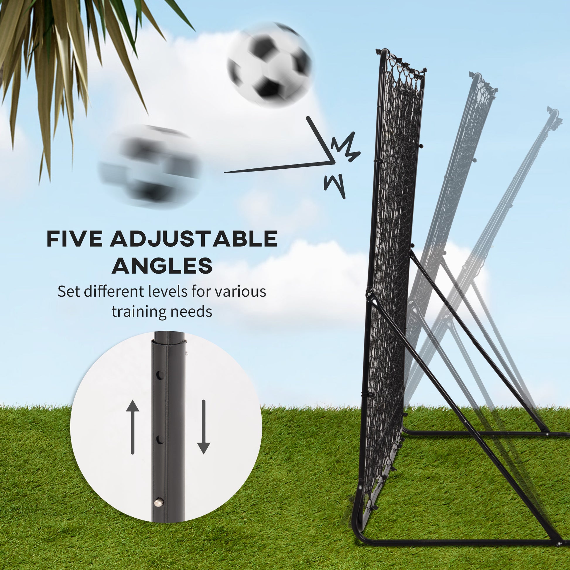 8' x 6' Soccer Rebounder Net with 5 Adjustable Angles for Backyard Park Training Practice Football   at Gallery Canada