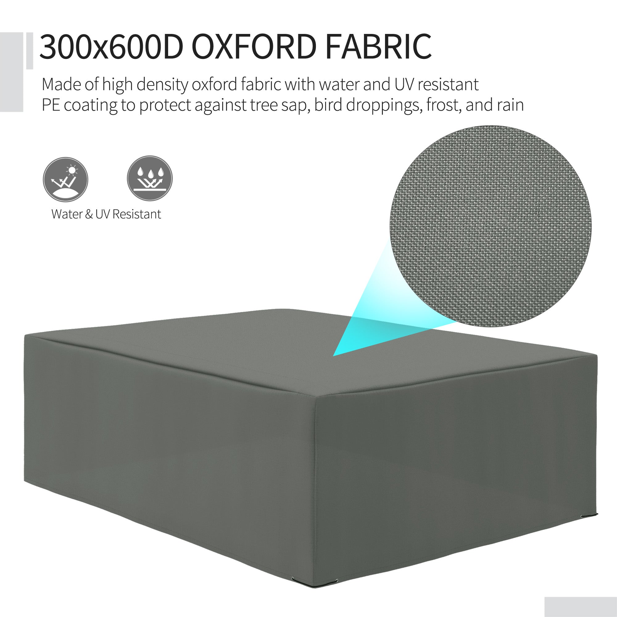 Patio Furniture Covers, Waterproof, Windproof Anti-UV 600D Heavy Duty Oxford Fabric Outdoor Furniture Cover for Dining Table Chair Set, 108