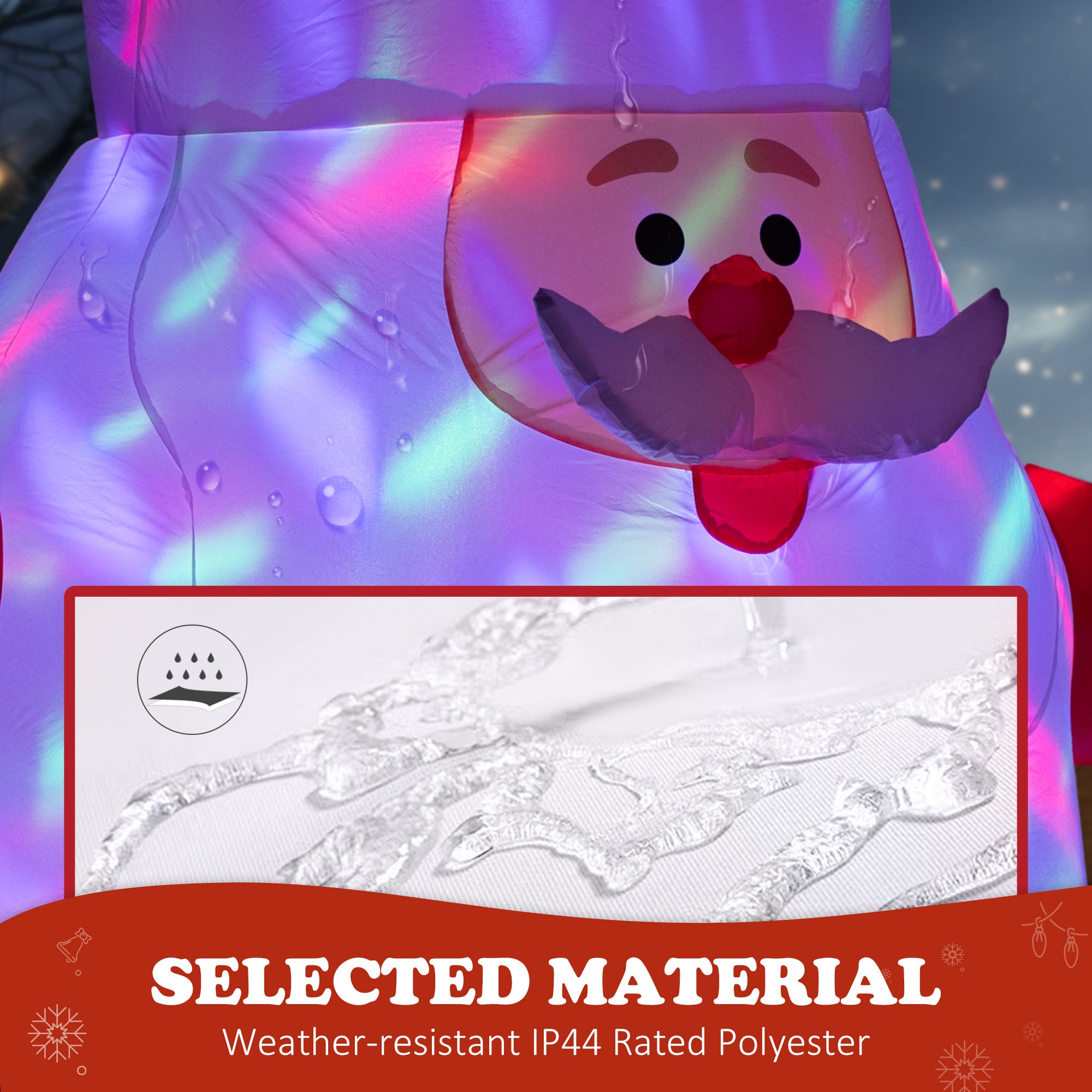 6' Blow-Up Outdoor Yard Display, Inflatable Christmas Santa Claus with Magic Ball Light for Lawn Garden Party Christmas Inflatables at Gallery Canada