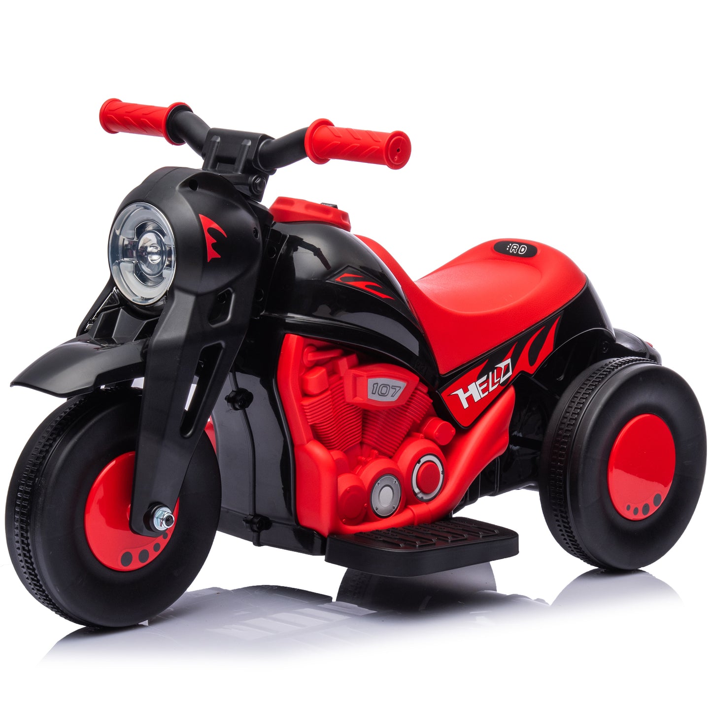 Electric Motorcycle for Kids, 6V Ride on Bubble Car with LED Headlight, Music, Pedal, for 2-5 Years Black Electric Motorcycles   at Gallery Canada