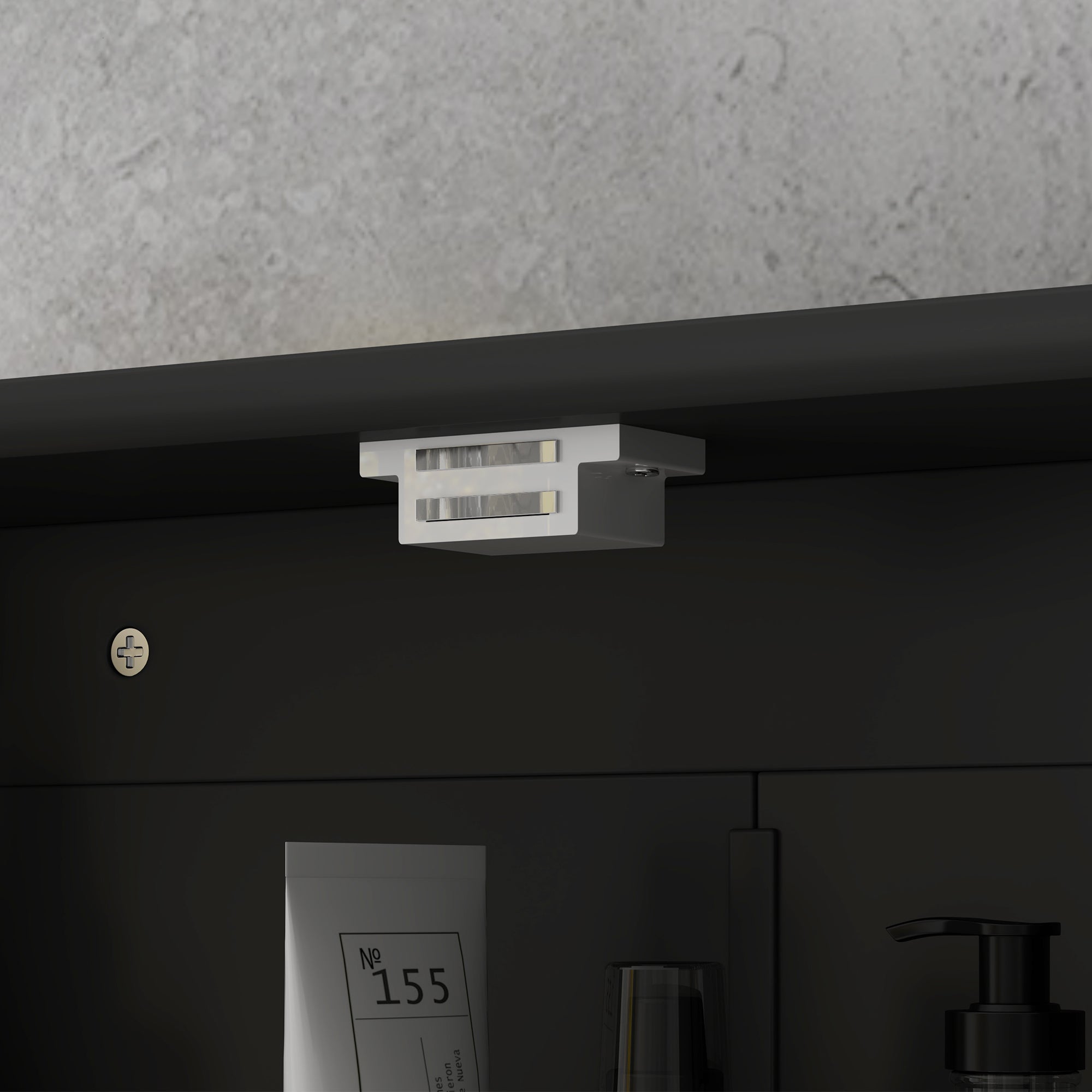 Medicine Cabinet, Wall-Mounted Bathroom Mirror Cabinet with Double Doors, Open Shelf, and Adjustable Shelf, Modern Bathroom Wall Cabinet, Black Mirror Medicine Cabinets at Gallery Canada