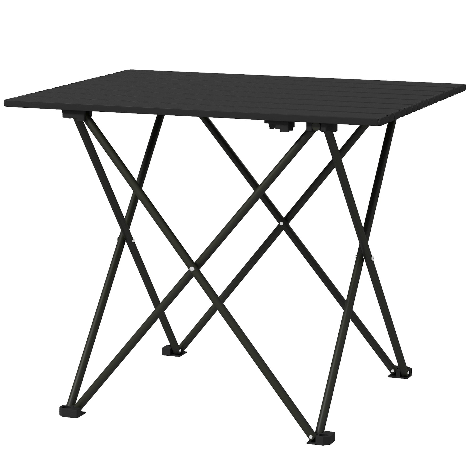 Folding Camping Table, Outdoor Portable Picnic Table with Carry Bag, Foldable Table for Camping, Picnic, Hiking, Black Picnic Tables & Camping Chairs Black at Gallery Canada