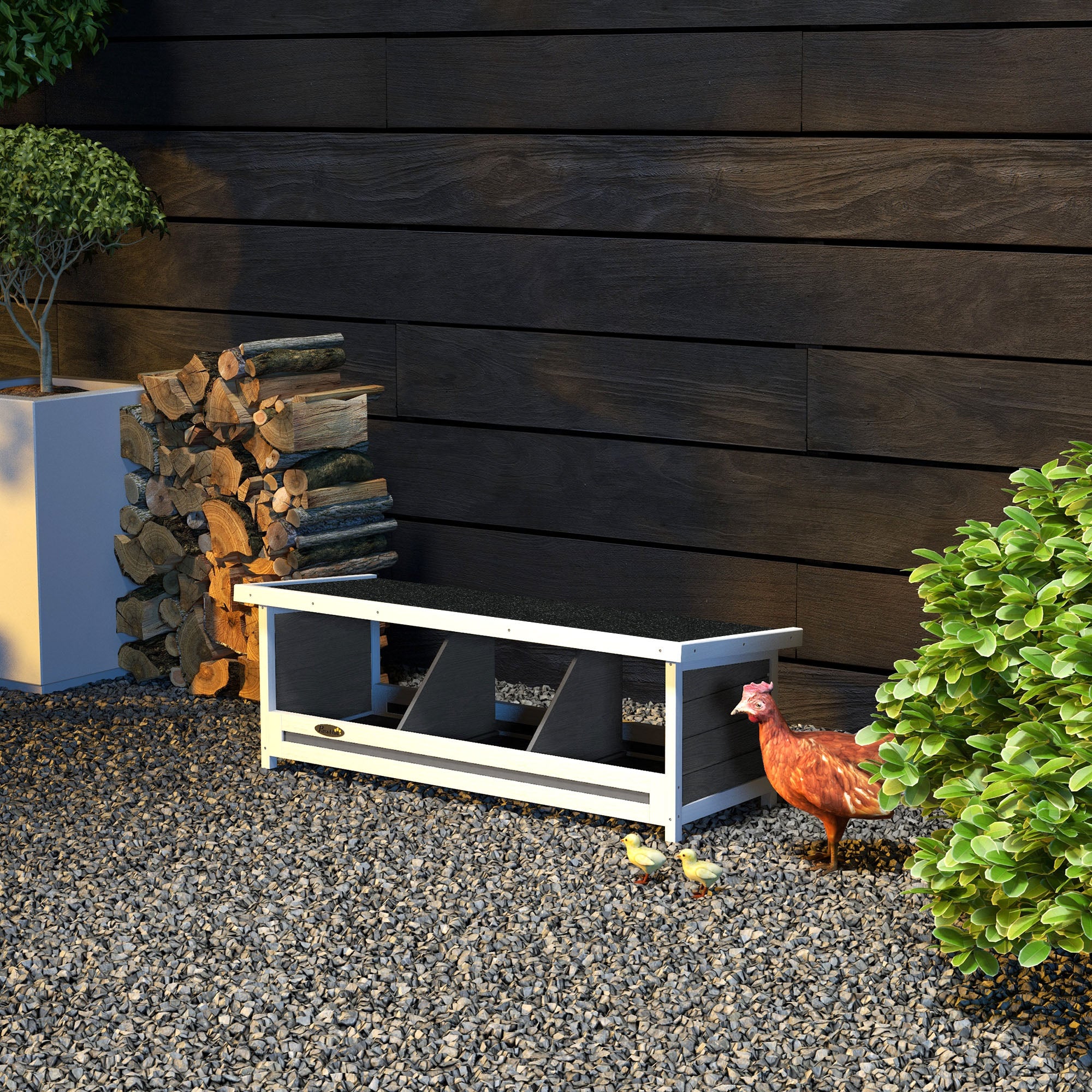 Nesting Boxes for Chickens, Chicken Coop Accessories with Asphalt Roof for Indoor Outdoor Use, Up to 3 Hens Chicken Coops at Gallery Canada