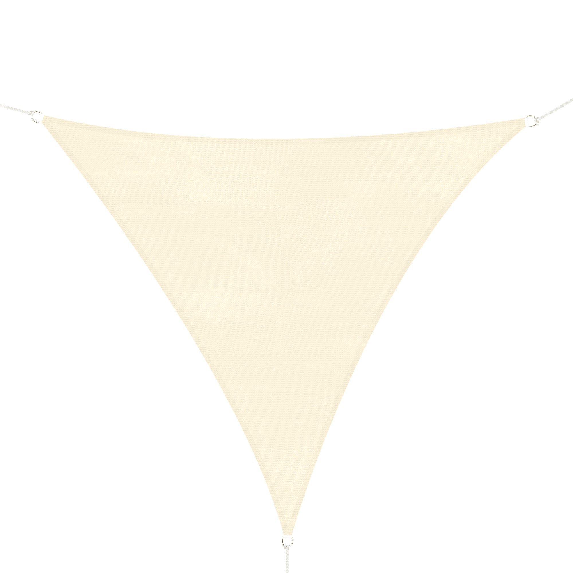 Triangle 10' x 10' x 10' Outdoor Sun Shade Sail, Garden Cover UV Block Fabric Canopy for Patio, Deck, Cream Shade Sails Cream at Gallery Canada