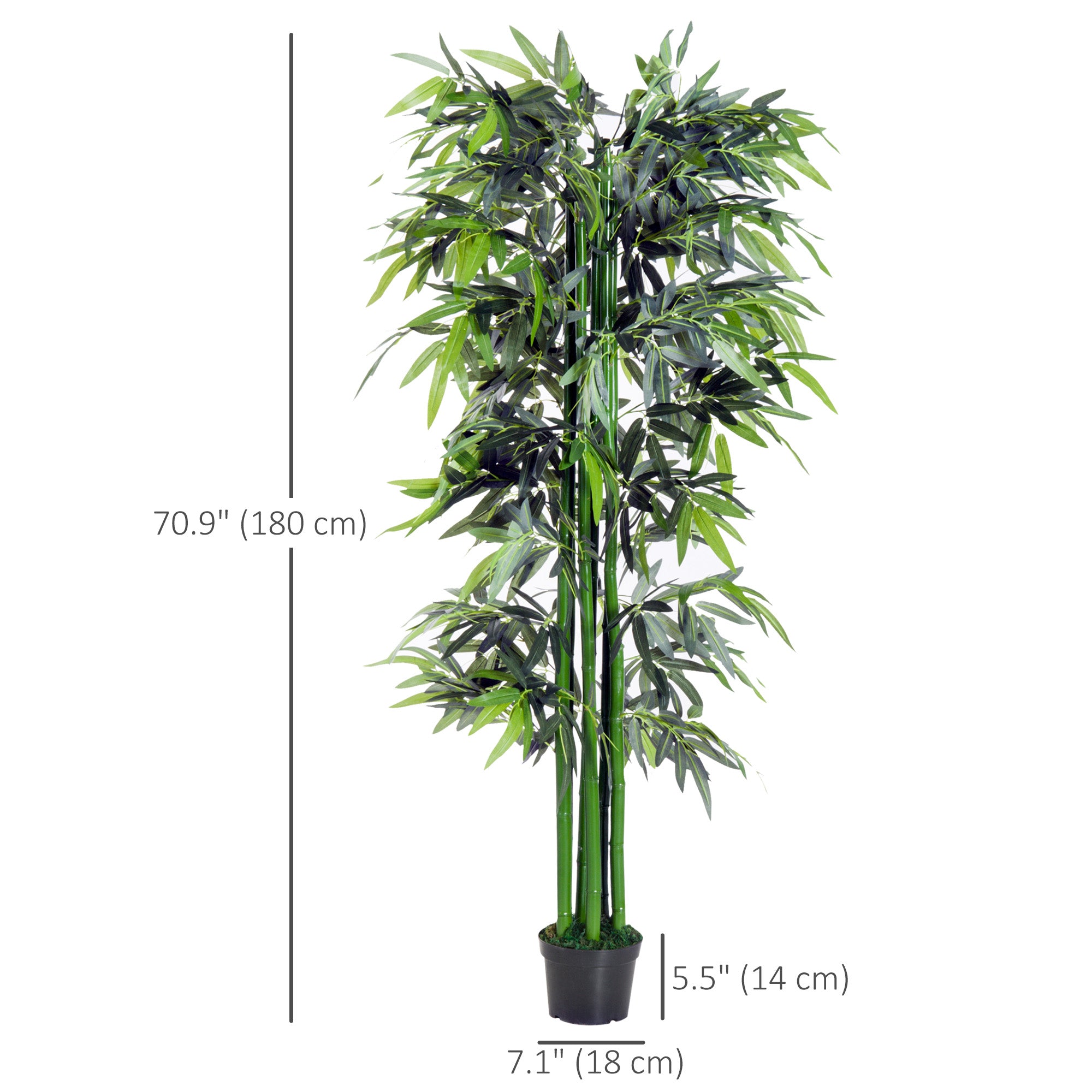 Set of 2 6FT Artificial Bamboo Tree Fake Decorative Plant with Nursery Pot for Indoor Outdoor Décor Artificial Trees   at Gallery Canada