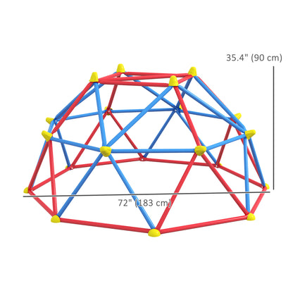 6 FT Climbing Dome Geometric Jungle Gym w/ Rust and UV-Resistant Steel, Up to 396 lbs, for 1-4 Children Aged 3-8 Years Gym Sets & Swings   at Gallery Canada