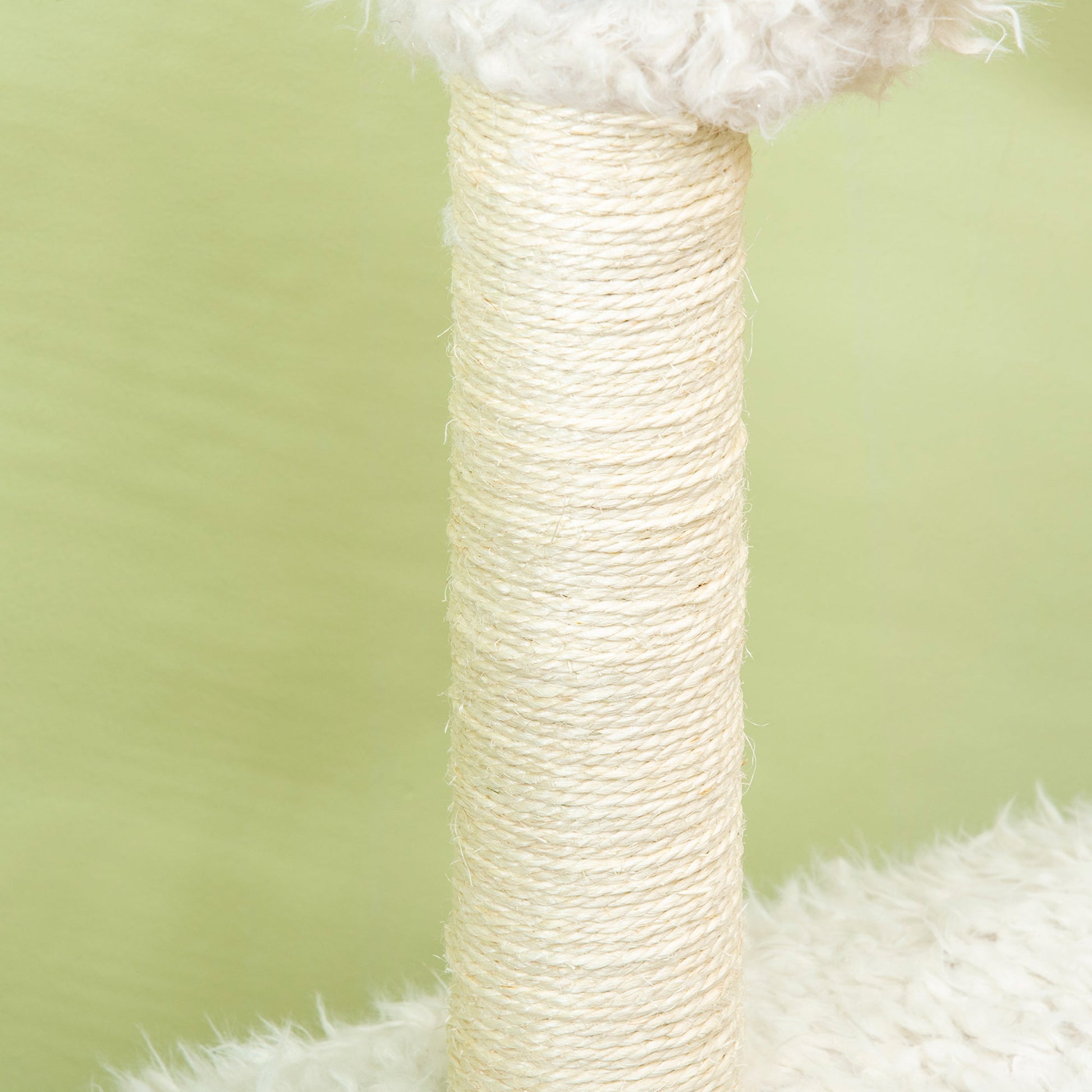 Cat Tree Alpaca-shaped Kitty Tower with Tunnel Sisal Scratching Post, 15.4" x 11.8" x 37.4", Cream Cat Towers   at Gallery Canada