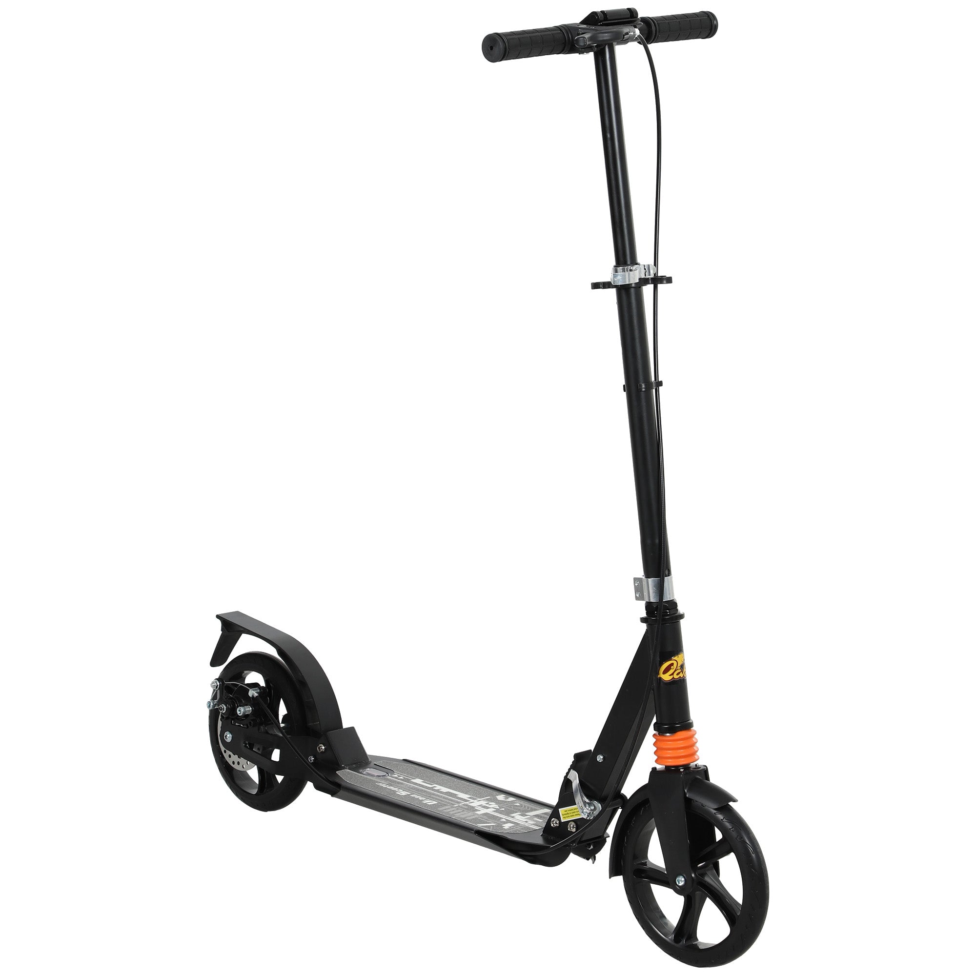 Foldable Kids Scooter with 4 Adjustable Height, Double Brake, Shock Absorption for Ages 6-12, Black Scooters at Gallery Canada