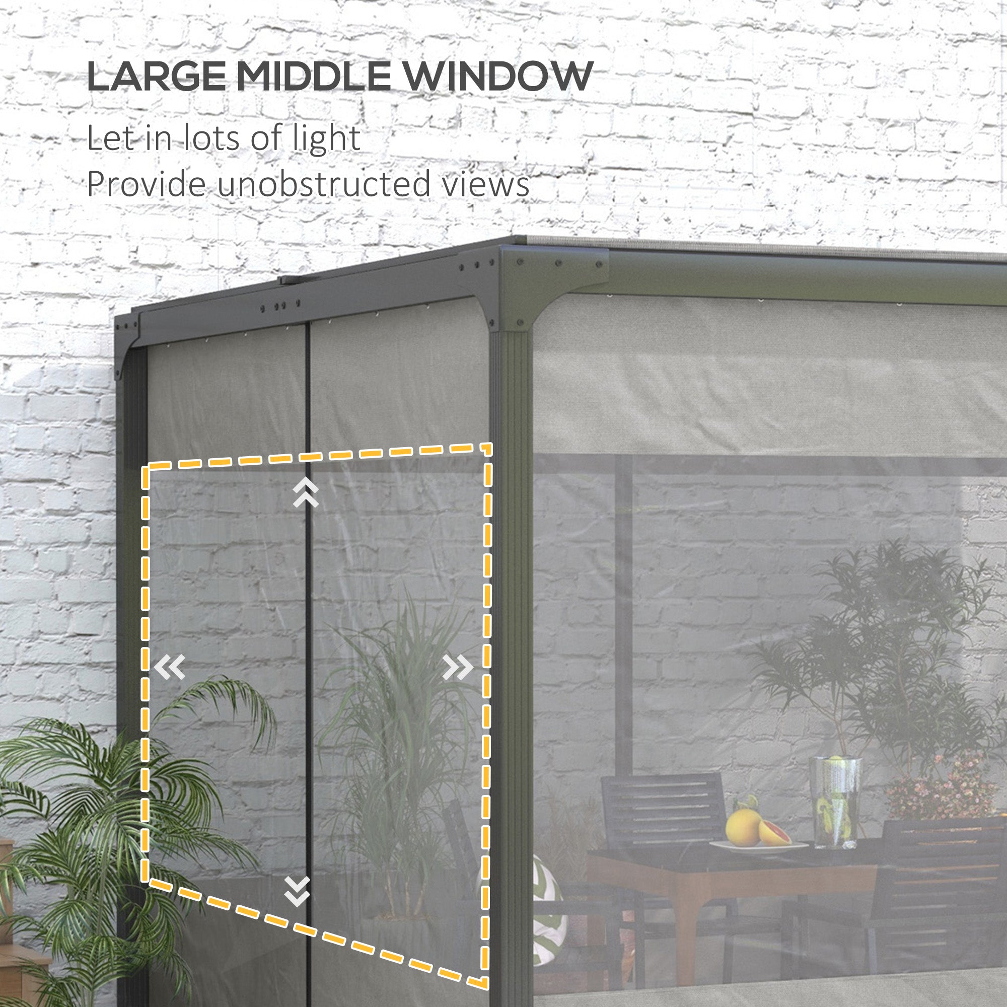 Pergola Gazebo Curtains for 10' x 10' Pergola, 4 Pack Side Panels Replacement with Large Windows and Zipped Doors Gazebo Sidewalls at Gallery Canada