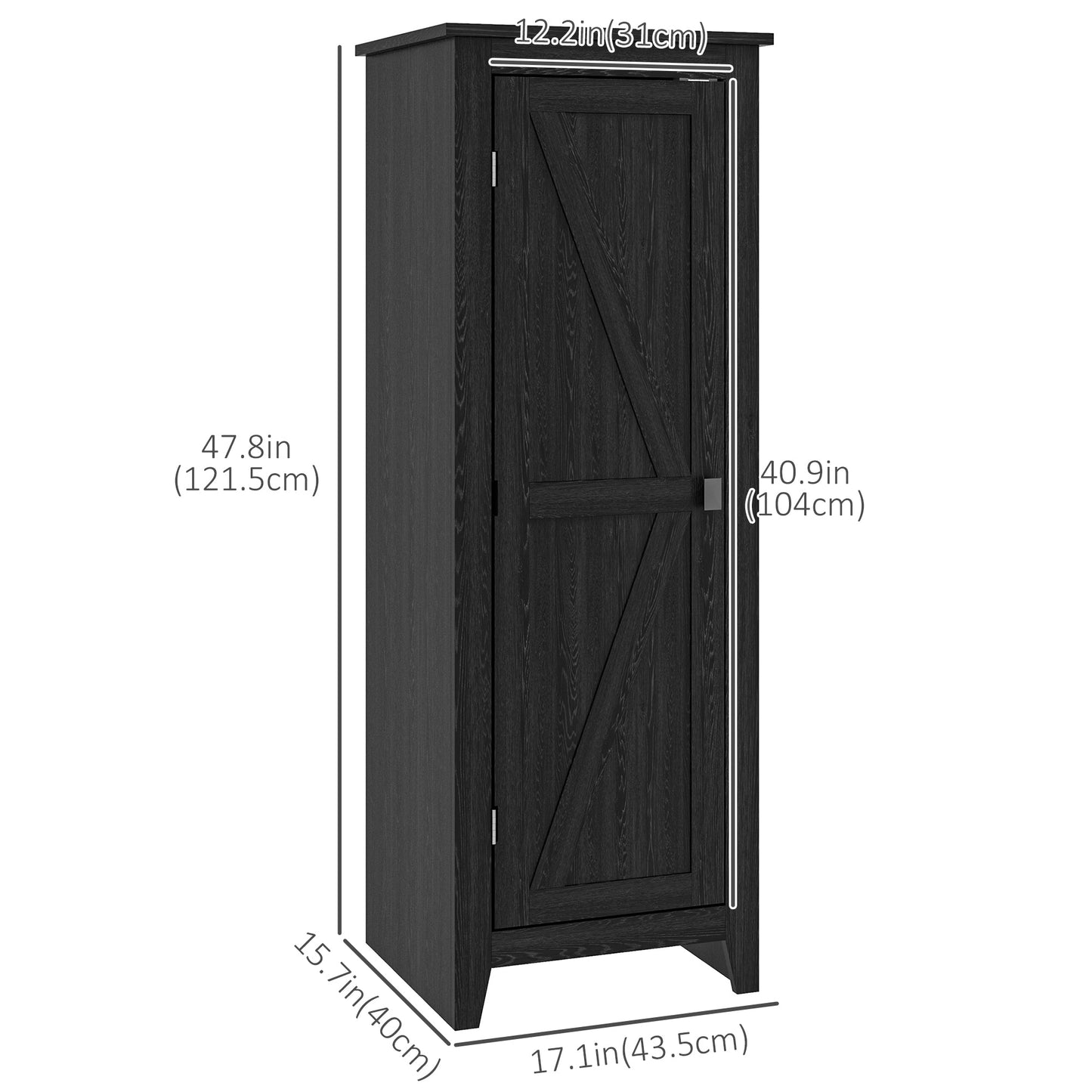 47.8" Storage Cabinet, Kitchen Pantry Cabinet with Doors and Shelves Kitchen Storage Cabinets for Dining Room Kitchen Pantry Cabinets   at Gallery Canada