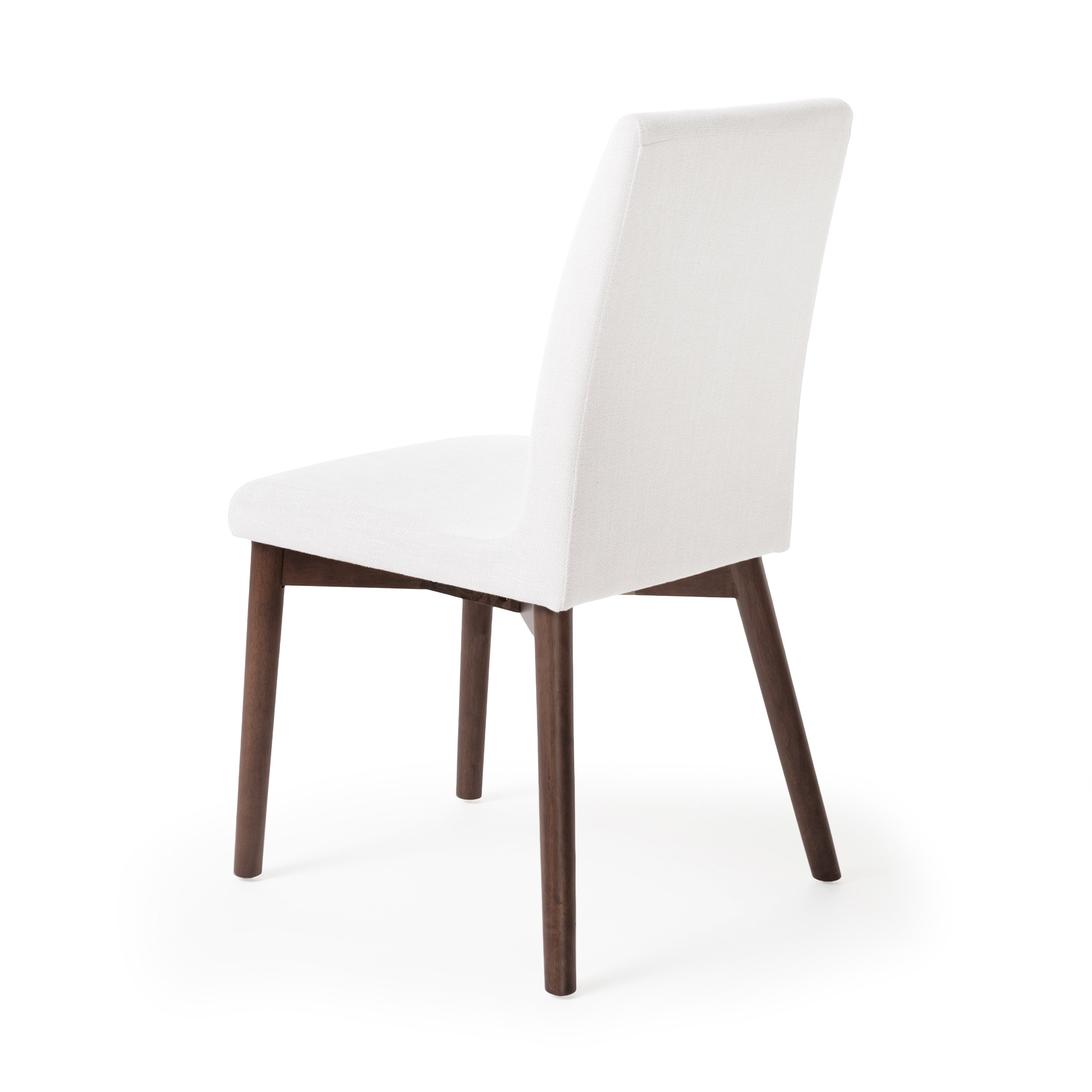 of 2 Scandinavian Dining Chairs with Solid Rubberwood Legs, High Back, Contemporary Fabric Side Chairs, 20