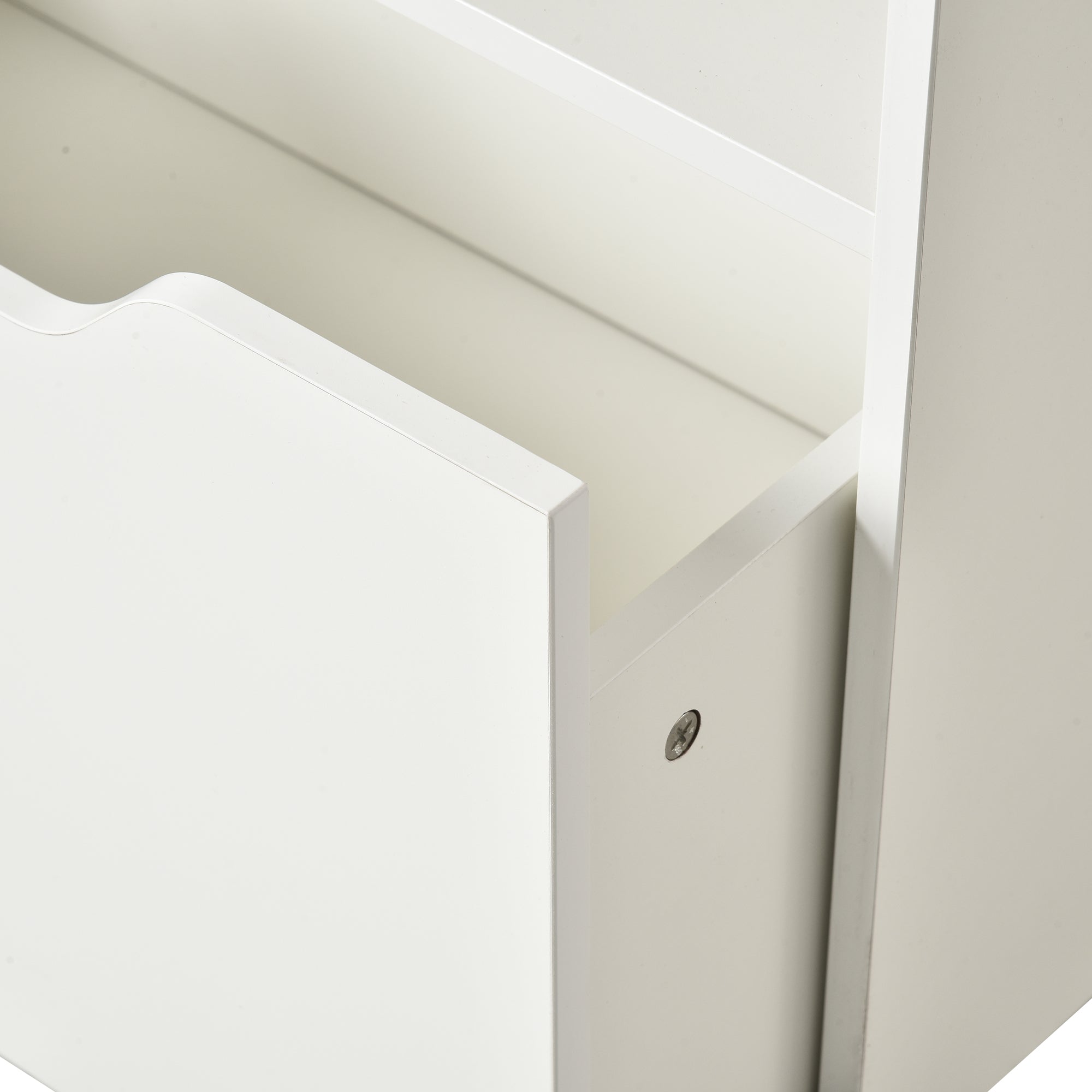 Kids Bookcase Multi-Shelf Rack Organizer with Storage Drawer for Books for Reading Nook, Classroom, Bedroom, Playroom, White Baby & Kids Storage at Gallery Canada
