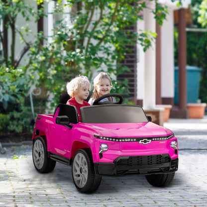 12V CHEVROLET SILVERADO EV RST Licensed Kids Car w/ Remote, Spring Suspension, Soft Start, Training Wheels, Pink Electric Toy Cars   at Gallery Canada